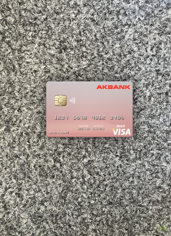 Malte Akbank T.A.Ş. carte de débit visa photolook recto